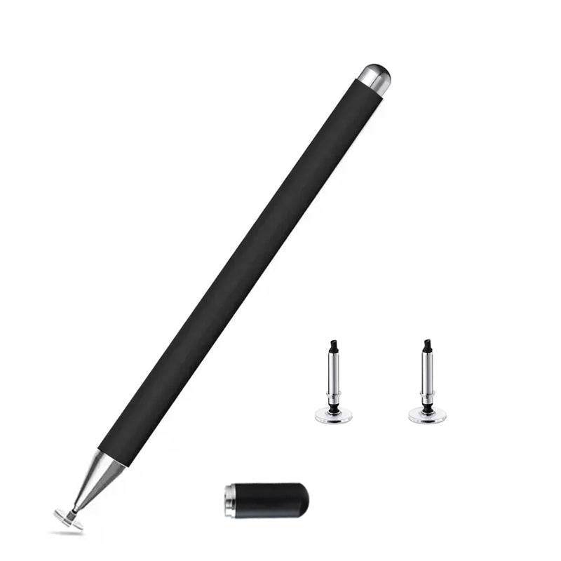 AT-29 High Accuracy Single Use Magnetic Suction Passive Capacitive Pen Mobile Phone Touch Stylus with 2 Pen Head(Black)