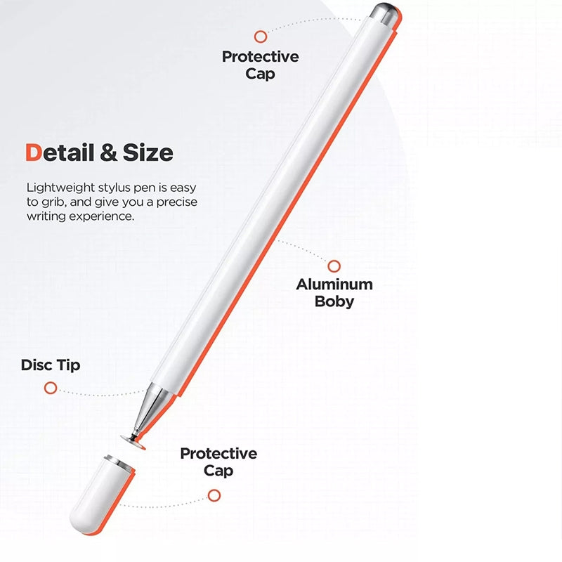 AT-29 High Accuracy Single Use Magnetic Suction Passive Capacitive Pen Mobile Phone Touch Stylus with 2 Pen Head(Black)