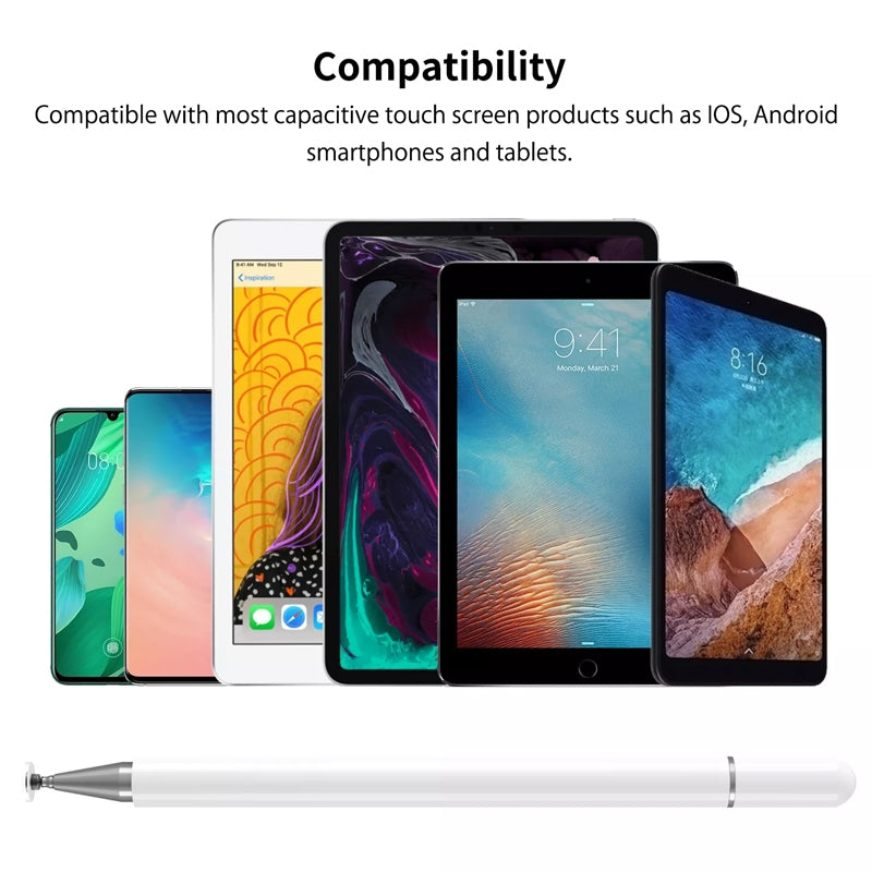 AT-29 High Accuracy Single Use Magnetic Suction Passive Capacitive Pen Mobile Phone Touch Stylus with 2 Pen Head(Black)