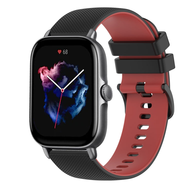 20mm Checkered Two-Color Silicone Watch Band, For Amazfit GTS 3, For Amazfit GTS 2E
