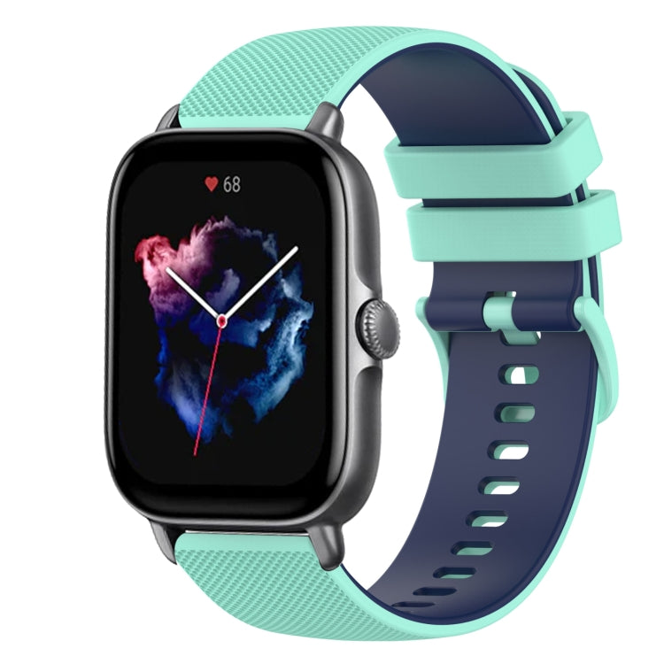 20mm Checkered Two-Color Silicone Watch Band, For Amazfit GTS 3, For Amazfit GTS 2E