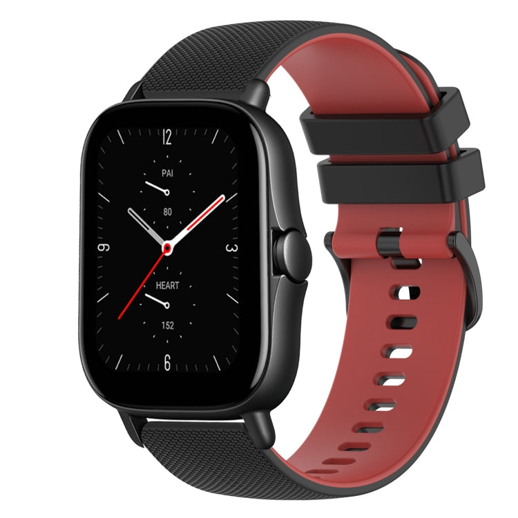 20mm Checkered Two-Color Silicone Watch Band, For Amazfit GTS 3, For Amazfit GTS 2E