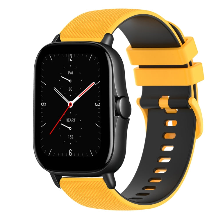 20mm Checkered Two-Color Silicone Watch Band, For Amazfit GTS 3, For Amazfit GTS 2E