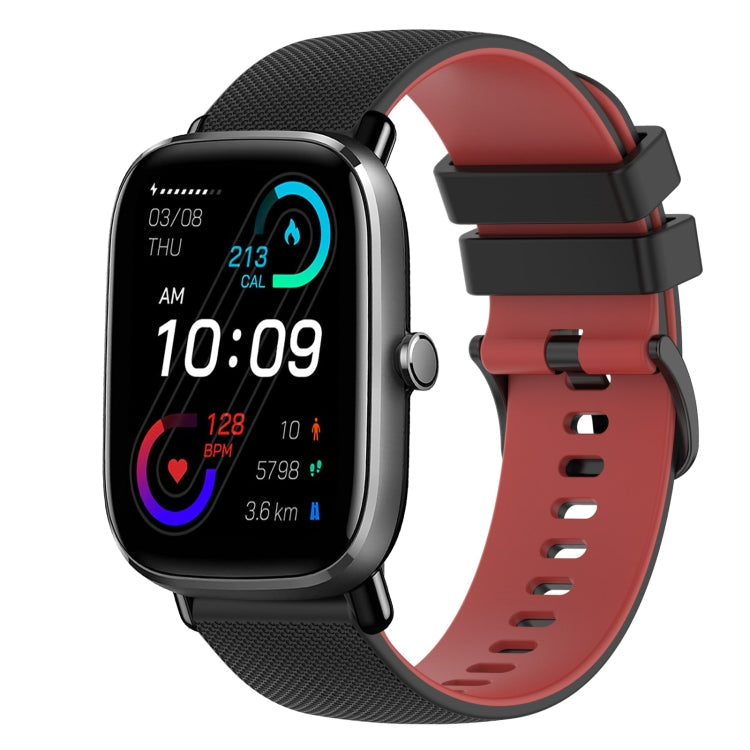 20mm Checkered Two-Color Silicone Watch Band, For Amazfit GTS 2 Mini, For Amazfit GTS 2