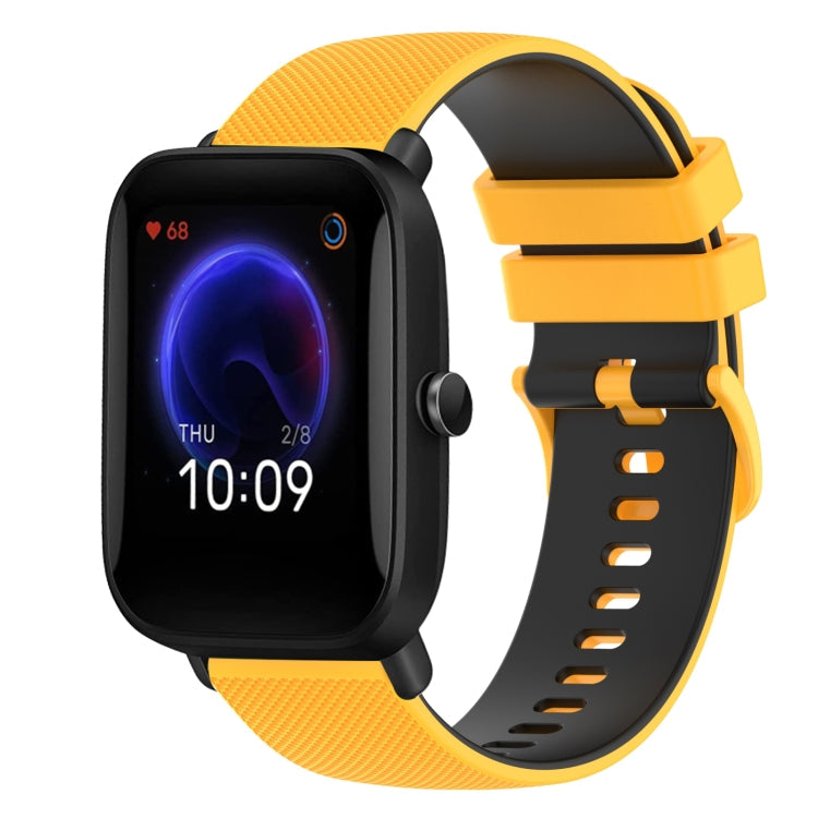 20mm Checkered Two-Color Silicone Watch Band, For Amazfit Pop Pro, For Amazfit Pop