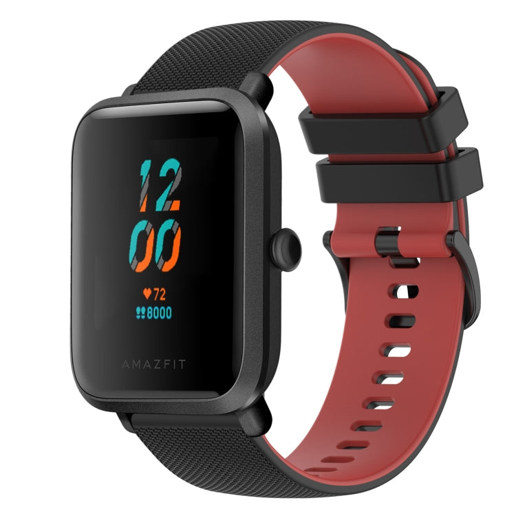 20mm Checkered Two-Color Silicone Watch Band, For Amazfit BIP U, For Amazfit GTR 42mm