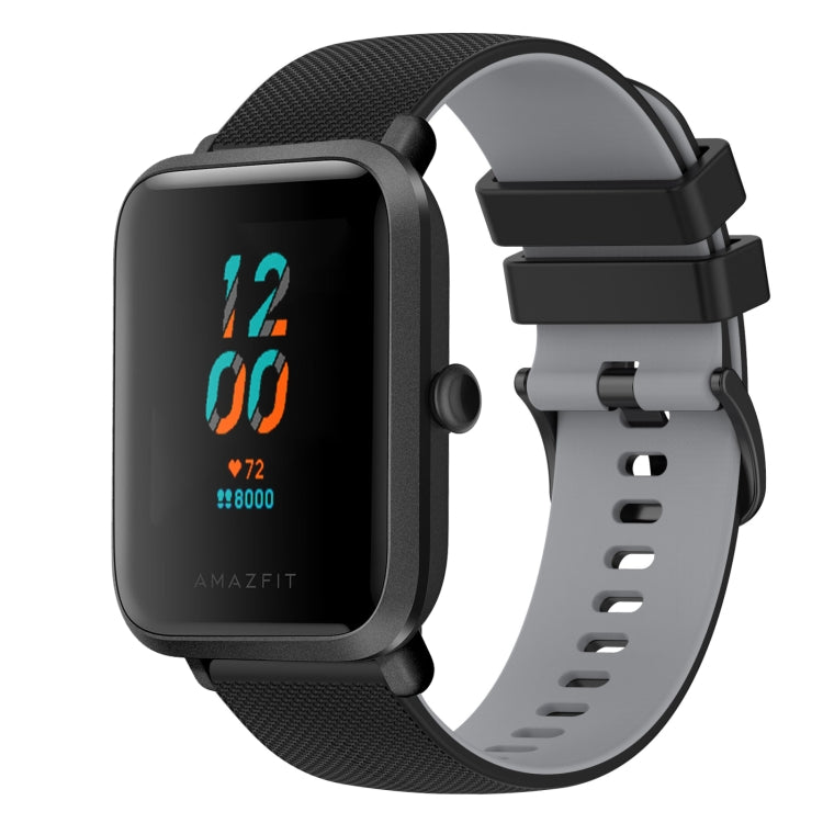 20mm Checkered Two-Color Silicone Watch Band, For Amazfit BIP U, For Amazfit GTR 42mm