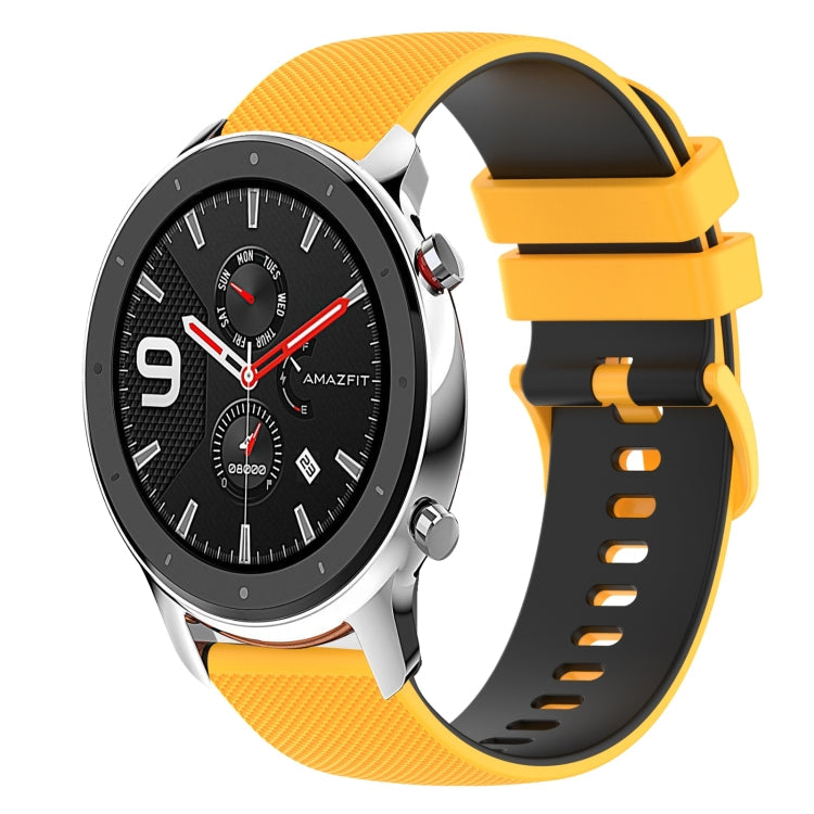 20mm Checkered Two-Color Silicone Watch Band, For Amazfit BIP U, For Amazfit GTR 42mm