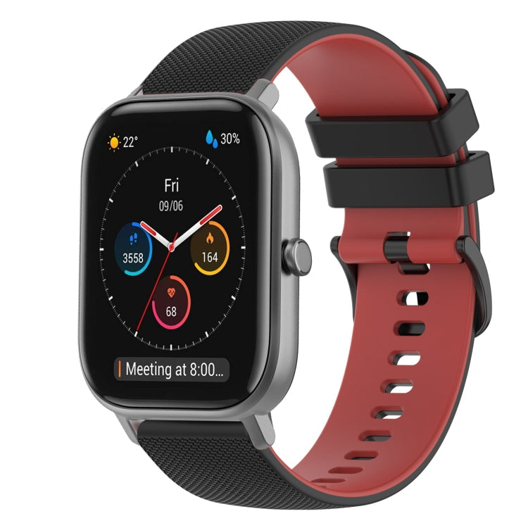 20mm Checkered Two-Color Silicone Watch Band, For Amazfit GTS, For Amazfit BIP