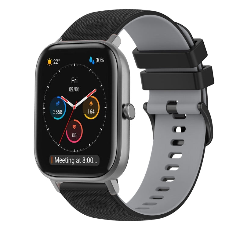 20mm Checkered Two-Color Silicone Watch Band, For Amazfit GTS, For Amazfit BIP