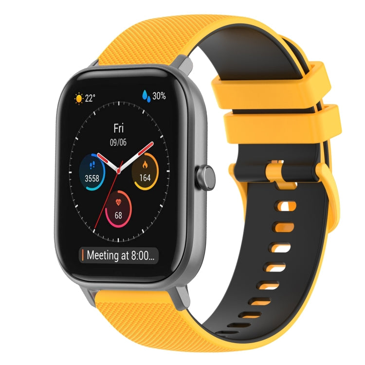 20mm Checkered Two-Color Silicone Watch Band, For Amazfit GTS, For Amazfit BIP