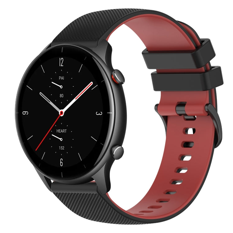 22mm Checkered Two-Color Silicone Watch Band, For Amazfit GTR 2e, For Amazfit GTR 2