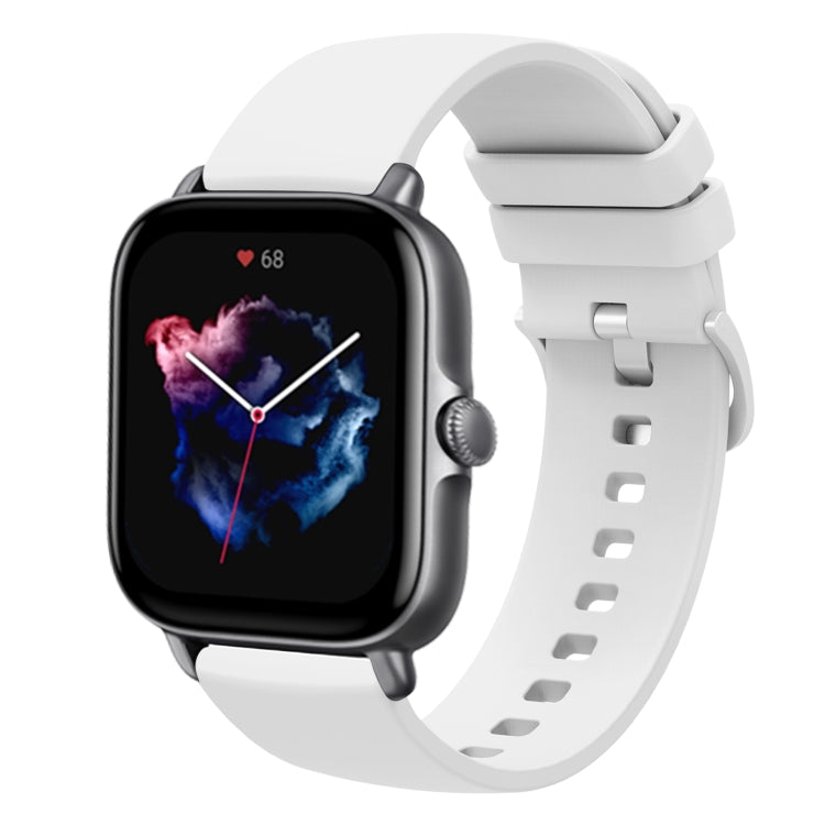 20mm Solid Color Soft Silicone Watch Band, For Amazfit GTS 3, For Amazfit GTS 2E