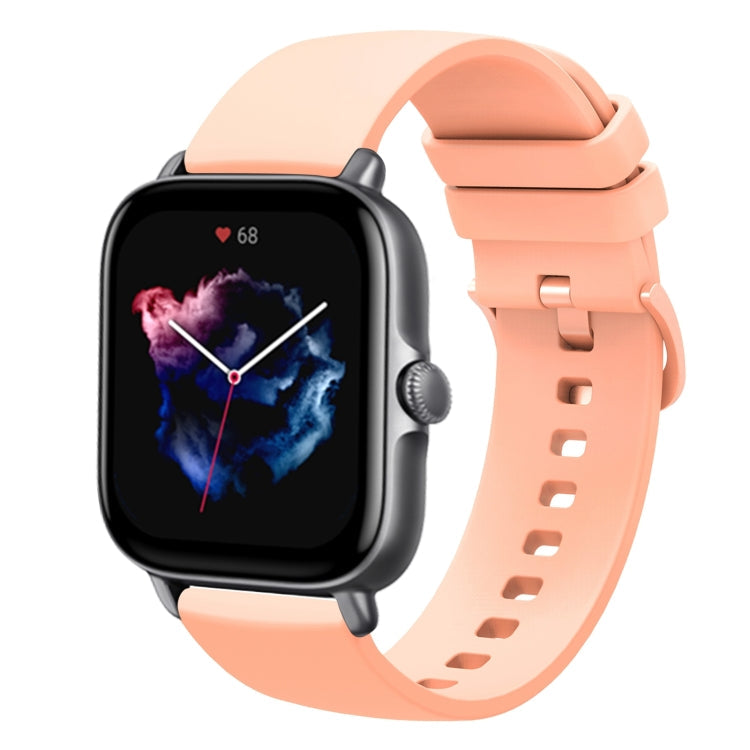 20mm Solid Color Soft Silicone Watch Band, For Amazfit GTS 3, For Amazfit GTS 2E