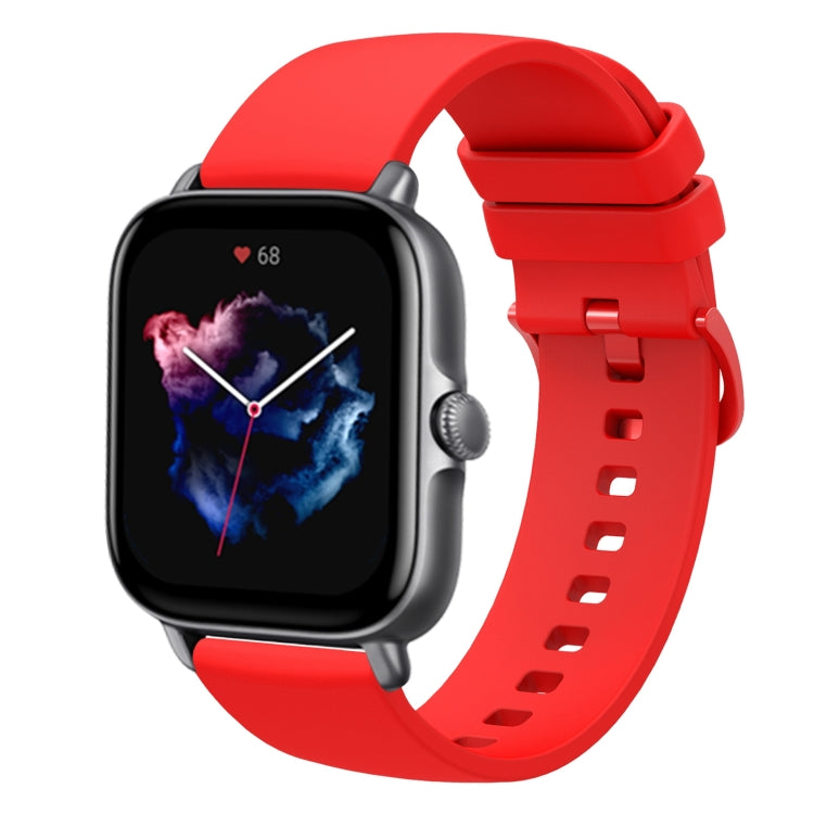 20mm Solid Color Soft Silicone Watch Band, For Amazfit GTS 3, For Amazfit GTS 2E