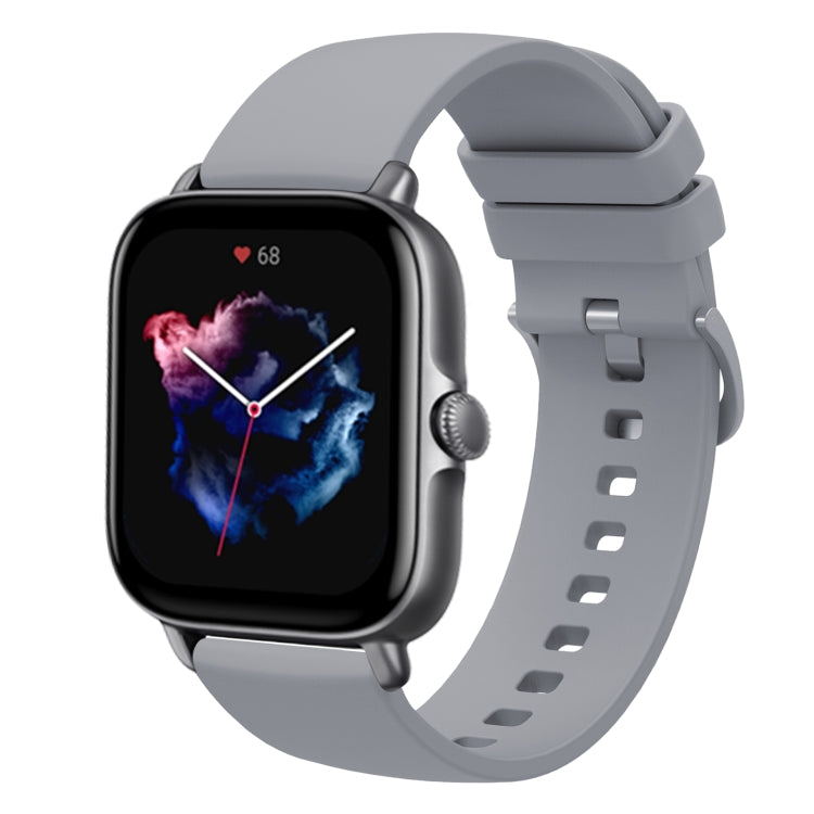 20mm Solid Color Soft Silicone Watch Band, For Amazfit GTS 3, For Amazfit GTS 2E