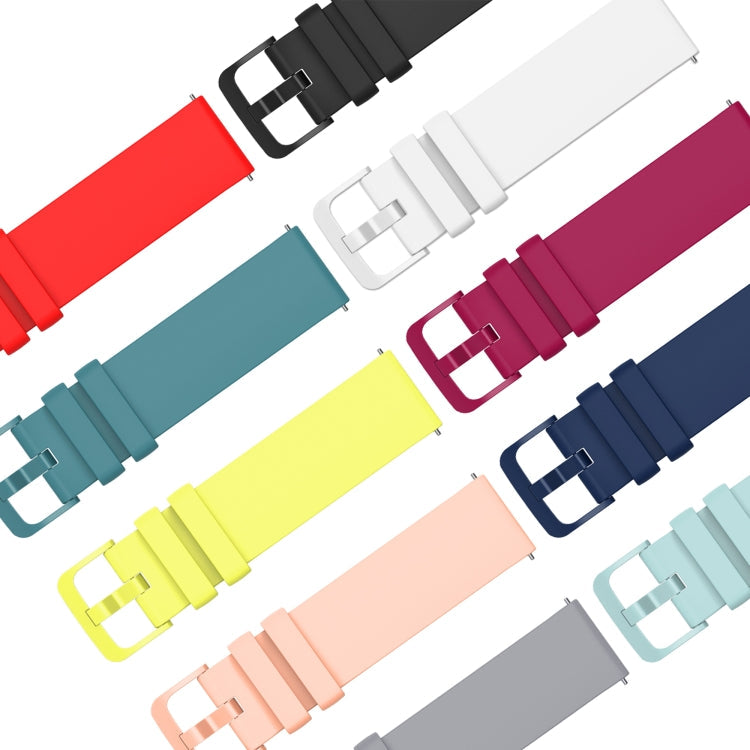 20mm Solid Color Soft Silicone Watch Band, For Amazfit GTS 3, For Amazfit GTS 2E