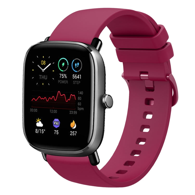 20mm Solid Color Soft Silicone Watch Band, For Amazfit GTS 2 Mini, For Amazfit GTS 2
