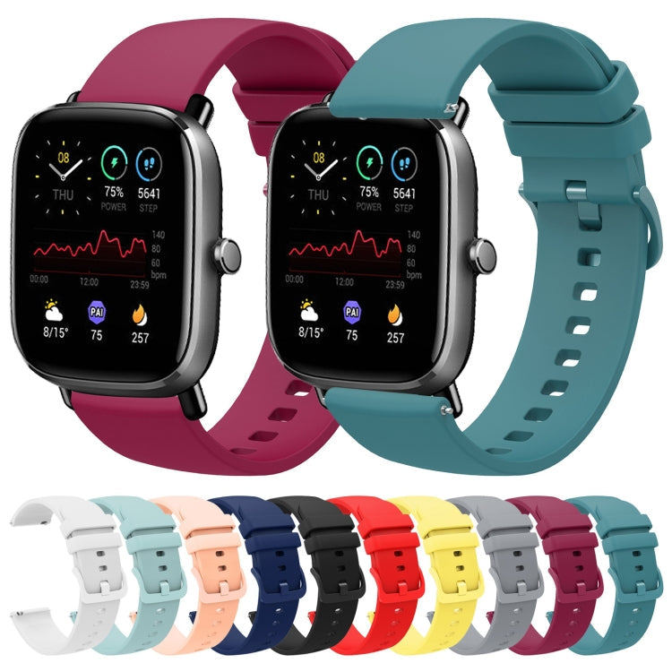 20mm Solid Color Soft Silicone Watch Band, For Amazfit GTS 2 Mini, For Amazfit GTS 2