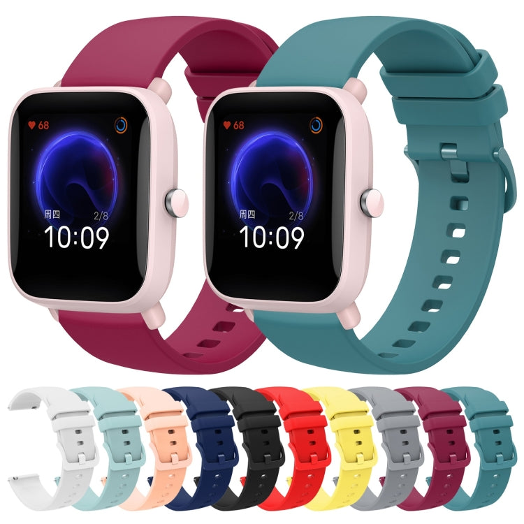 20mm Solid Color Soft Silicone Watch Band, For Amazfit Pop Pro, For Amazfit Pop