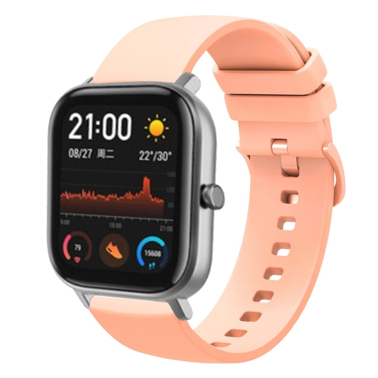20mm Solid Color Soft Silicone Watch Band, For Amazfit GTS, For Amazfit BIP