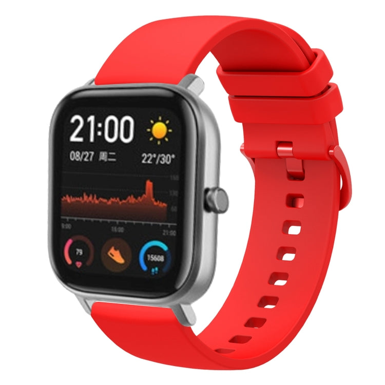 20mm Solid Color Soft Silicone Watch Band, For Amazfit GTS, For Amazfit BIP
