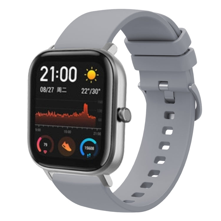 20mm Solid Color Soft Silicone Watch Band, For Amazfit GTS, For Amazfit BIP