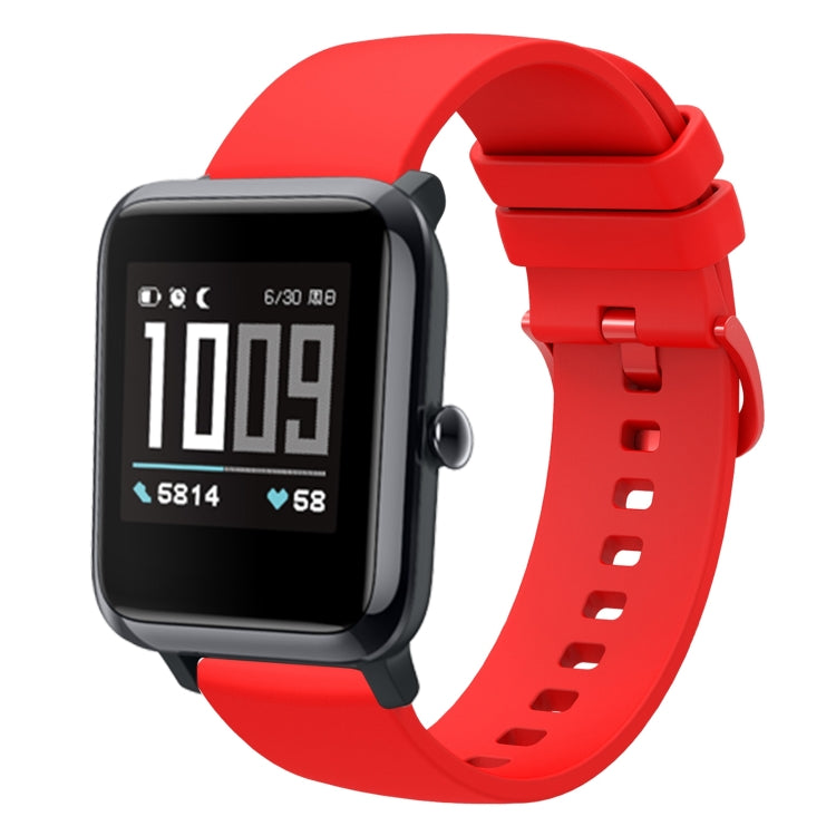 20mm Solid Color Soft Silicone Watch Band, For Amazfit GTS, For Amazfit BIP