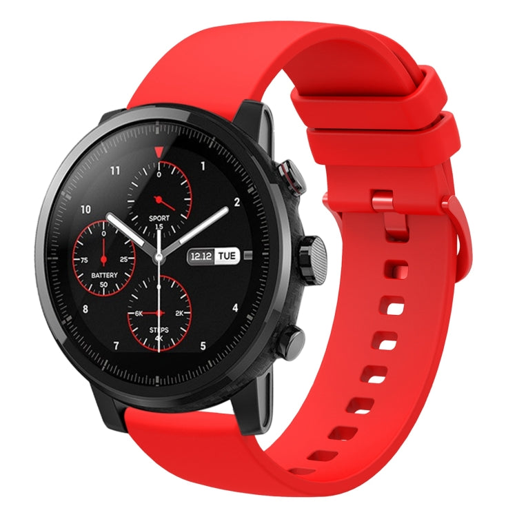 22mm Solid Color Soft Silicone Watch Band, For Amazfit Pace, For Amazfit Stratos