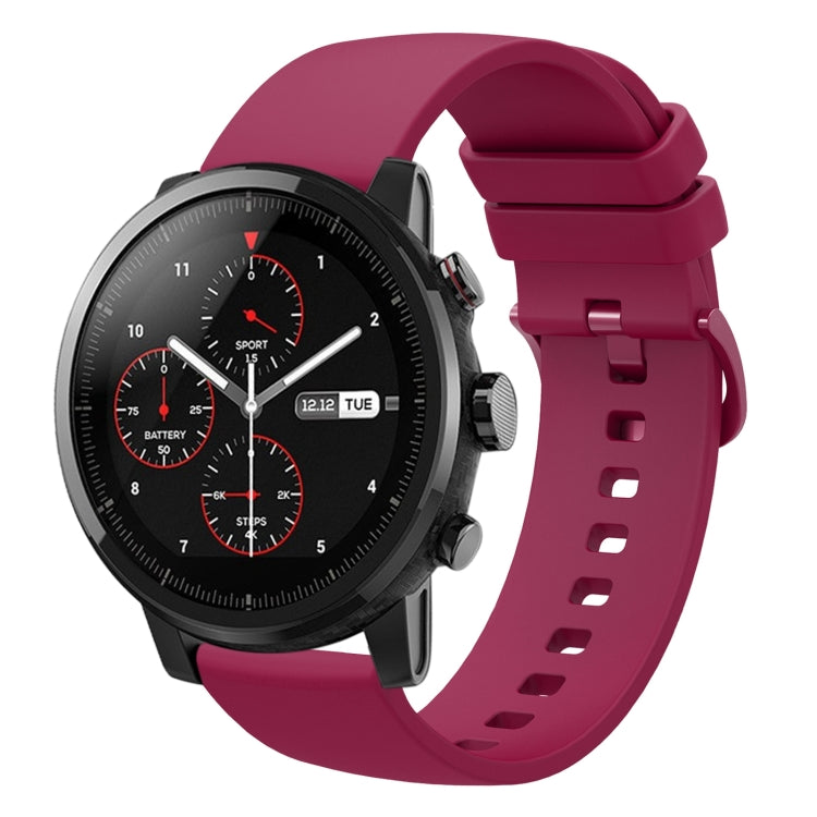 22mm Solid Color Soft Silicone Watch Band, For Amazfit Pace, For Amazfit Stratos