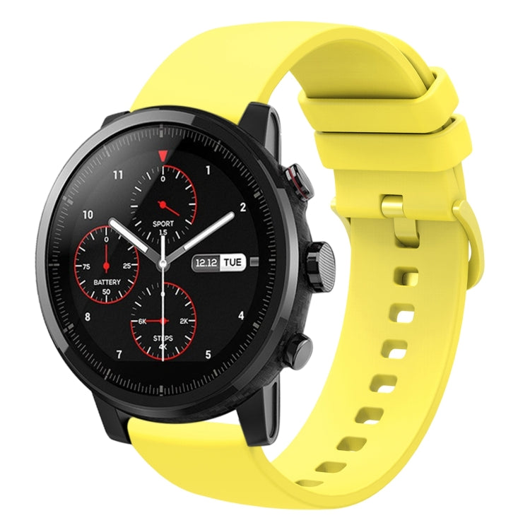 22mm Solid Color Soft Silicone Watch Band, For Amazfit 2 Stratos