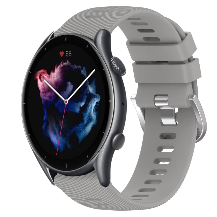 22mm Solid Color Soft Silicone Watch Band, For Amazfit GTR 3, For Amazfit GTR 3 Pro