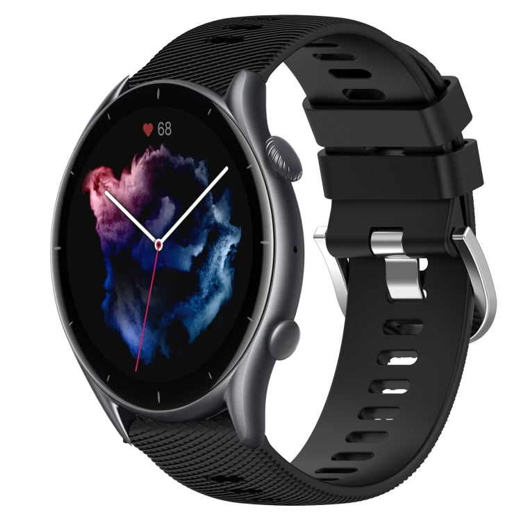 22mm Solid Color Soft Silicone Watch Band, For Amazfit GTR 3, For Amazfit GTR 3 Pro