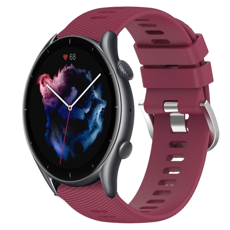 22mm Solid Color Soft Silicone Watch Band, For Amazfit GTR 3, For Amazfit GTR 3 Pro