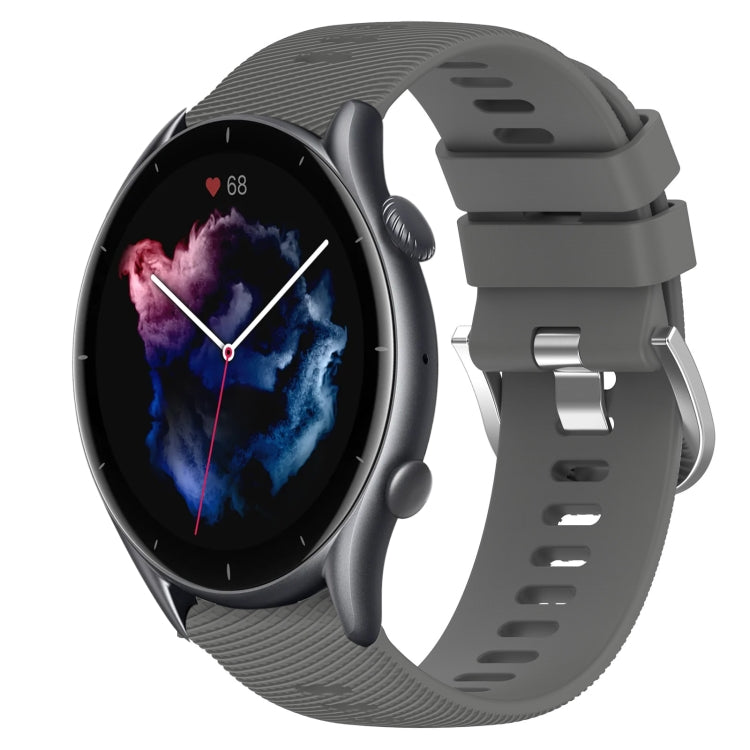 22mm Solid Color Soft Silicone Watch Band, For Amazfit GTR 3, For Amazfit GTR 3 Pro