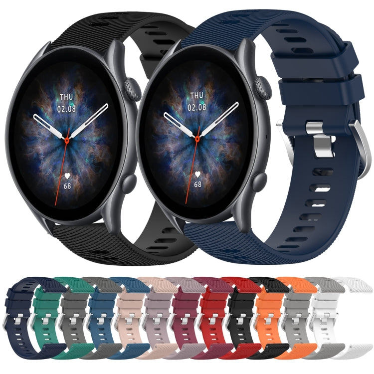 22mm Solid Color Soft Silicone Watch Band, For Amazfit GTR 3, For Amazfit GTR 3 Pro
