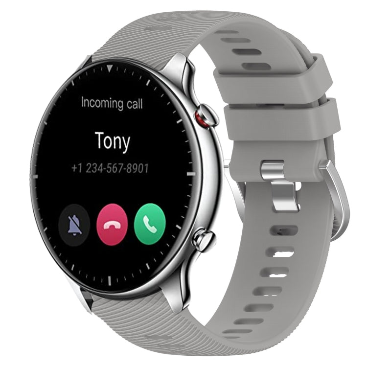 22mm Solid Color Soft Silicone Watch Band, For Amazfit GTR 2e, For Amazfit GTR 2