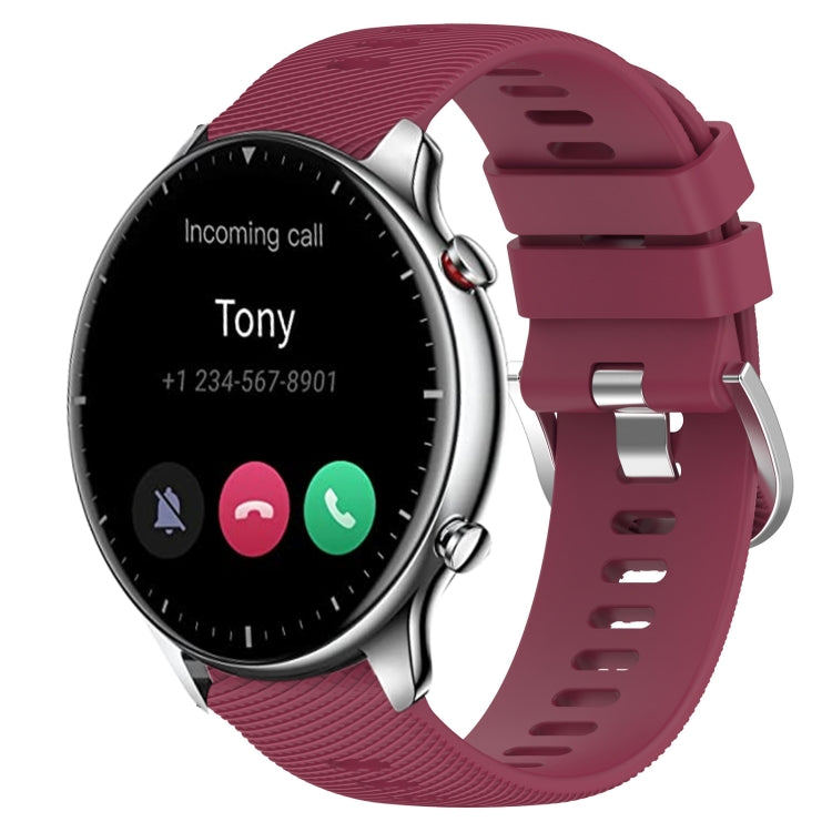 22mm Solid Color Soft Silicone Watch Band, For Amazfit GTR 2e, For Amazfit GTR 2