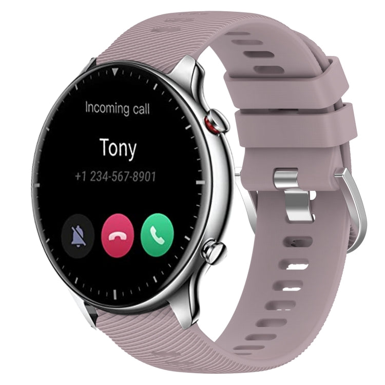 22mm Solid Color Soft Silicone Watch Band, For Amazfit GTR 2e, For Amazfit GTR 2