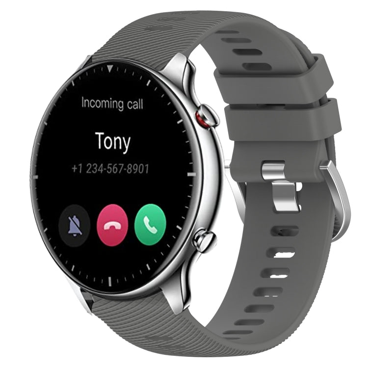 22mm Solid Color Soft Silicone Watch Band, For Amazfit GTR 2e, For Amazfit GTR 2