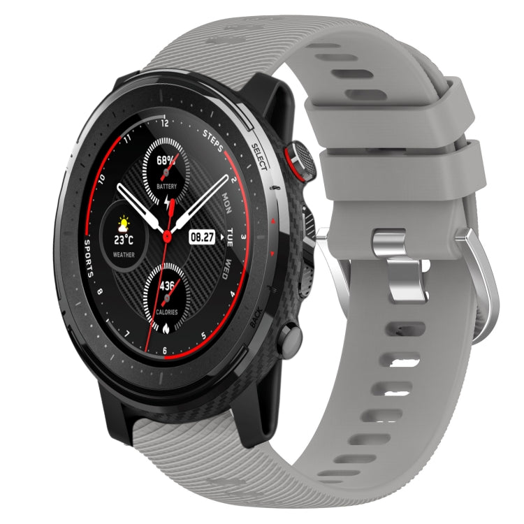22mm Solid Color Soft Silicone Watch Band, For Amazfit 3, For Amazfit GTR 47mm