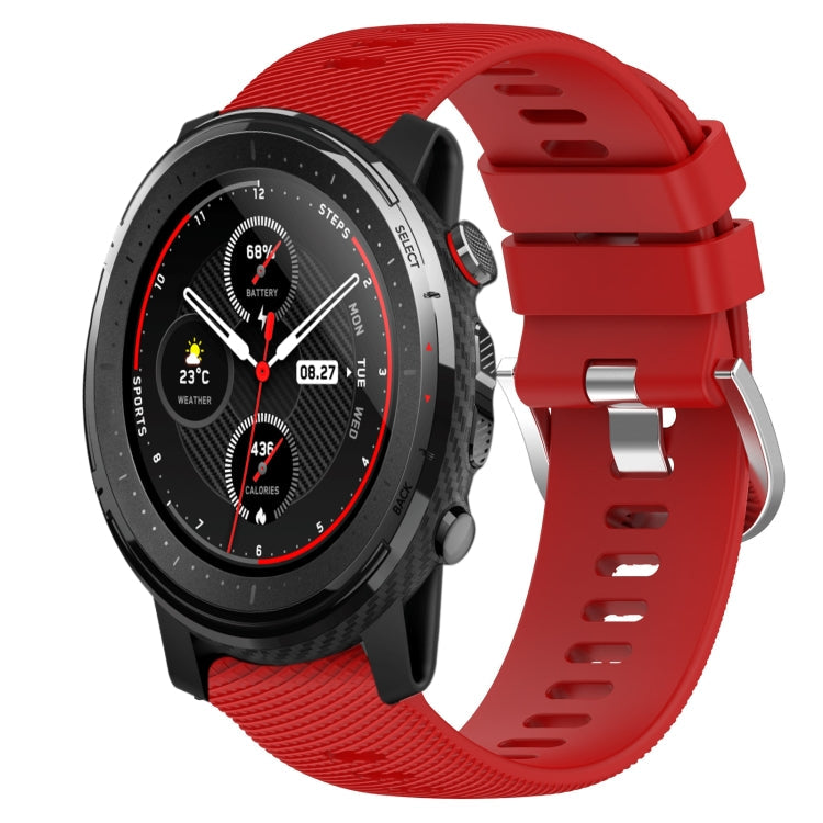22mm Solid Color Soft Silicone Watch Band, For Amazfit 3, For Amazfit GTR 47mm
