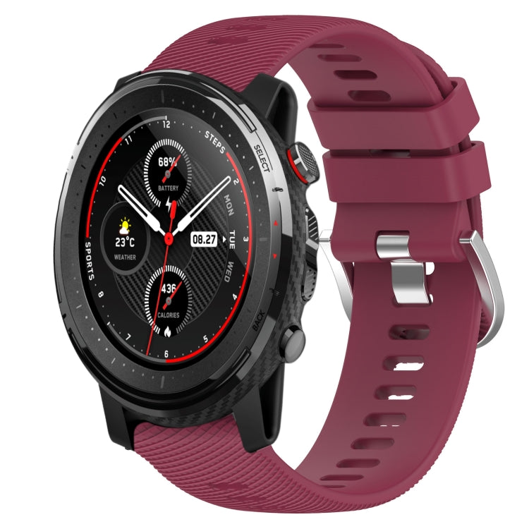 22mm Solid Color Soft Silicone Watch Band, For Amazfit 3, For Amazfit GTR 47mm