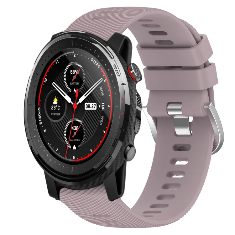 22mm Solid Color Soft Silicone Watch Band, For Amazfit 3, For Amazfit GTR 47mm