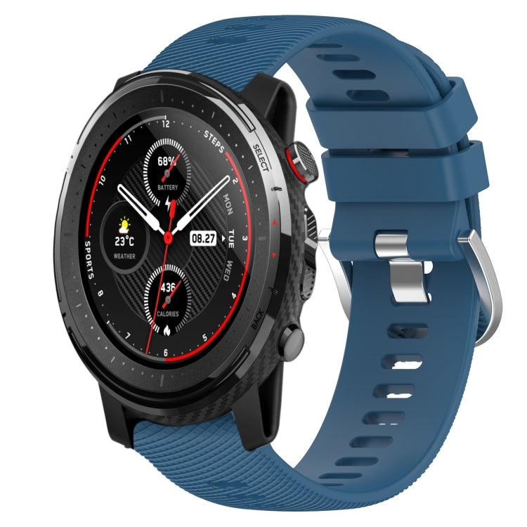 22mm Solid Color Soft Silicone Watch Band, For Amazfit 3, For Amazfit GTR 47mm