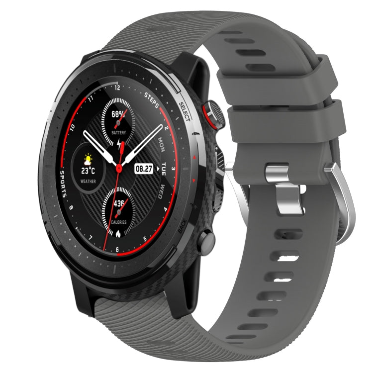 22mm Solid Color Soft Silicone Watch Band, For Amazfit 3, For Amazfit GTR 47mm