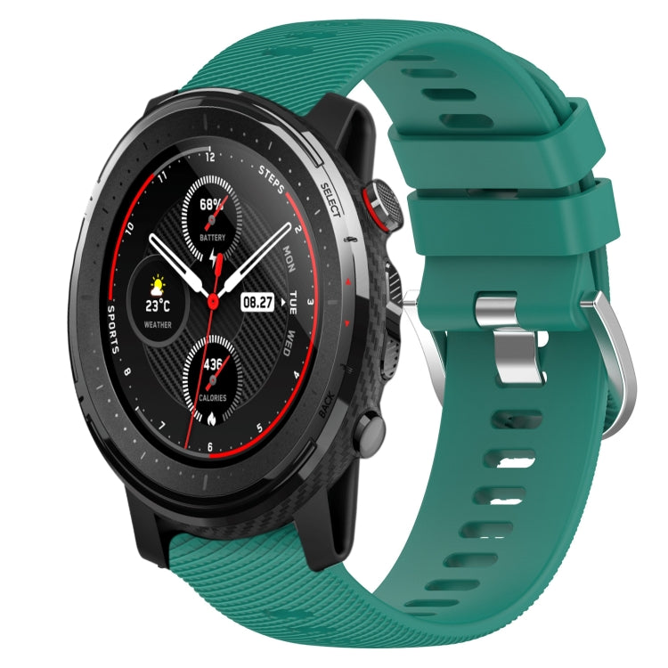 22mm Solid Color Soft Silicone Watch Band, For Amazfit 3, For Amazfit GTR 47mm