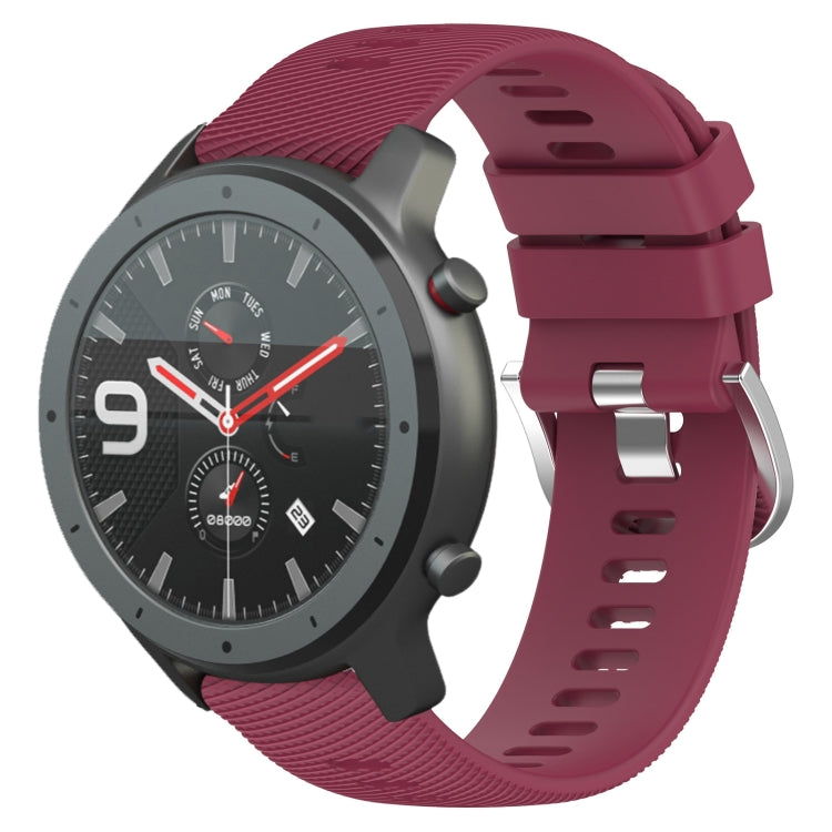 22mm Solid Color Soft Silicone Watch Band, For Amazfit 3, For Amazfit GTR 47mm