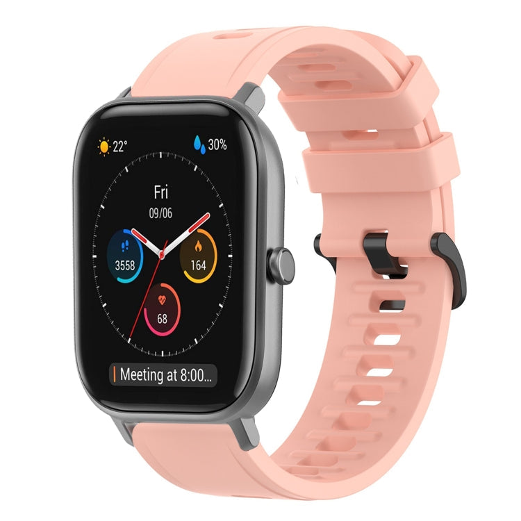20mm Solid Color Soft Silicone Watch Band, For Amazfit GTS, For Amazfit GTR 42mm