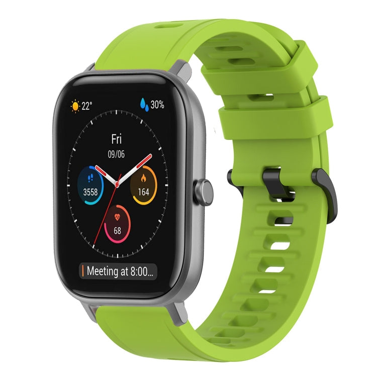 20mm Solid Color Soft Silicone Watch Band, For Amazfit GTS, For Amazfit GTR 42mm